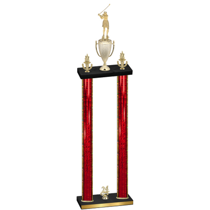 Double Red Glacier Year Golf Trophy