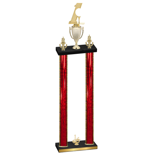 Double Red Glacier First Place Golf Trophy