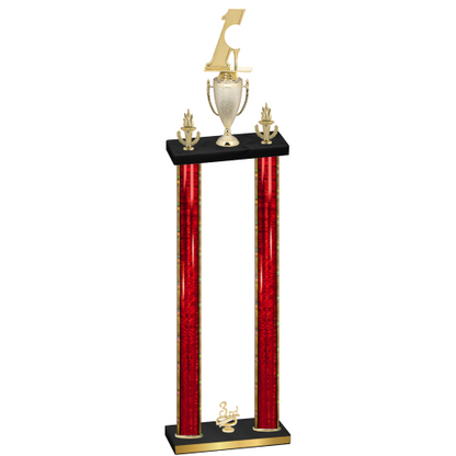 Double Red Glacier Third Place Golf Trophy