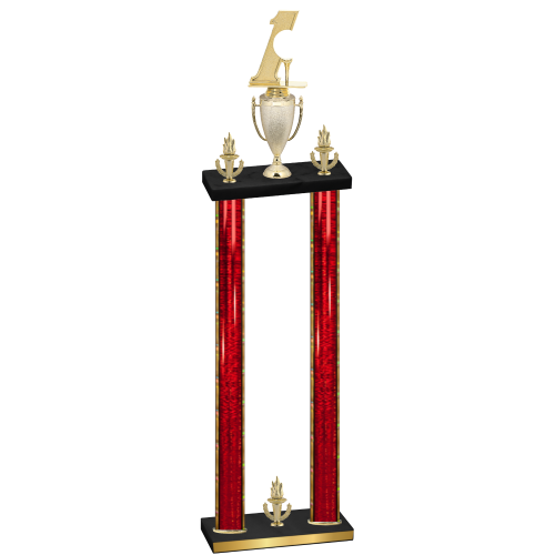 Double Red Glacier Victory Golf Trophy