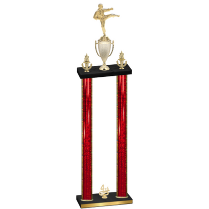 Double Red Glacier Fourth Place Karate Trophy