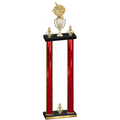 Double Red Glacier Victory Baseball Trophy