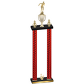Double Red Carbon Fiber Second Place Swimming Trophy