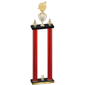 Double Red Carbon Fiber Year Swimming Trophy