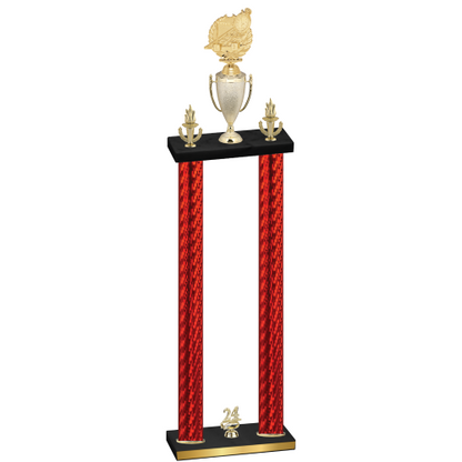 Double Red Carbon Fiber Year Swimming Trophy