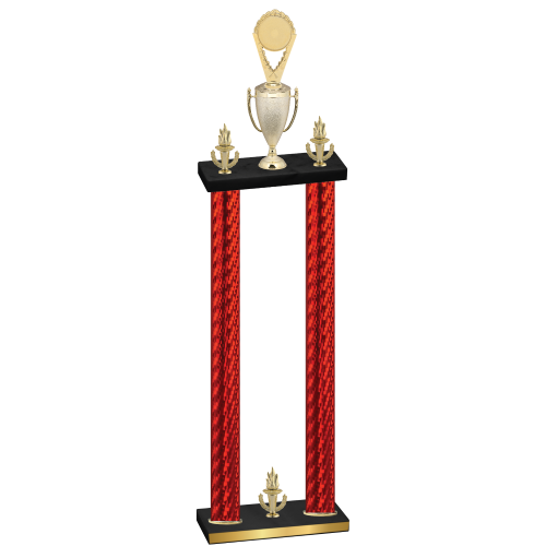 Double Red Carbon Fiber Victory Insert Trophy
