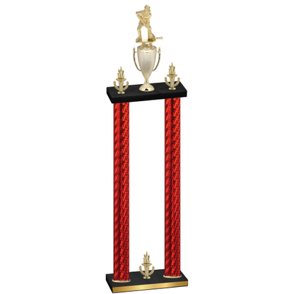 Double Red Carbon Fiber Victory Hockey Trophy