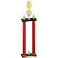 Double Red Carbon Fiber Victory Pickleball Trophy