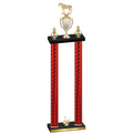 Double Red Carbon Fiber Second Place Horses Trophy