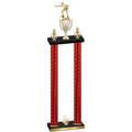 Double Red Carbon Fiber Third Place Shooter Trophy