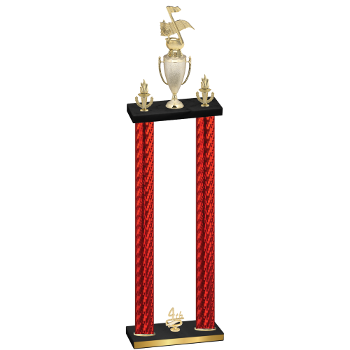 Double Red Carbon Fiber Fourth Place Music Trophy