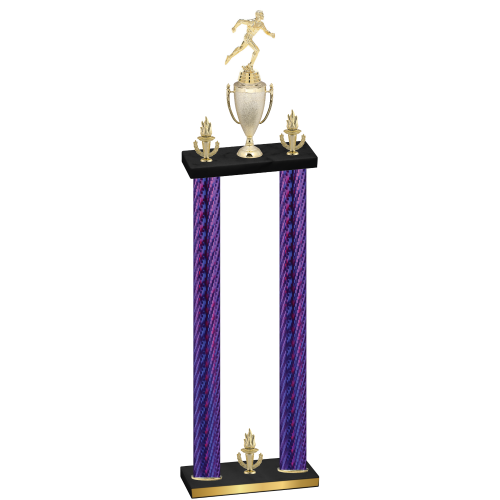 Double Purple Carbon Fiber Victory Running Trophy