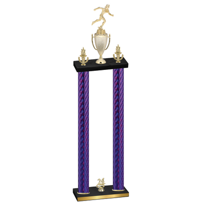 Double Purple Carbon Fiber Year Running Trophy