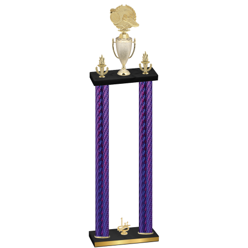 Double Purple Carbon Fiber First Place Running Trophy