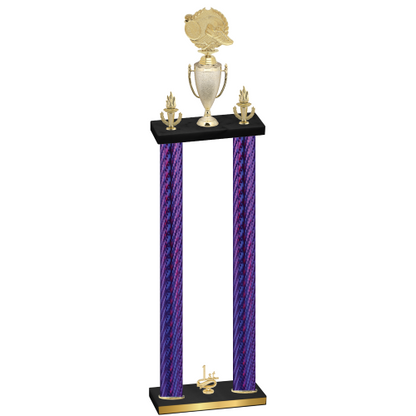 Double Purple Carbon Fiber First Place Running Trophy