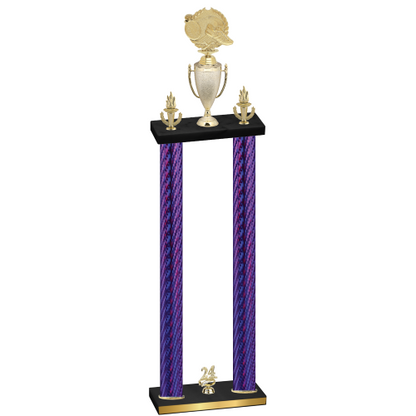 Double Purple Carbon Fiber Year Running Trophy