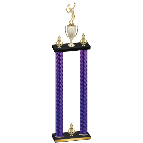 Double Purple Carbon Fiber Victory Tennis Trophy