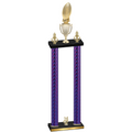 Double Purple Carbon Fiber Year Football Trophy