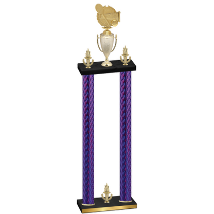 Double Purple Carbon Fiber Victory Tennis Trophy