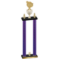 Double Purple Carbon Fiber Year Tennis Trophy