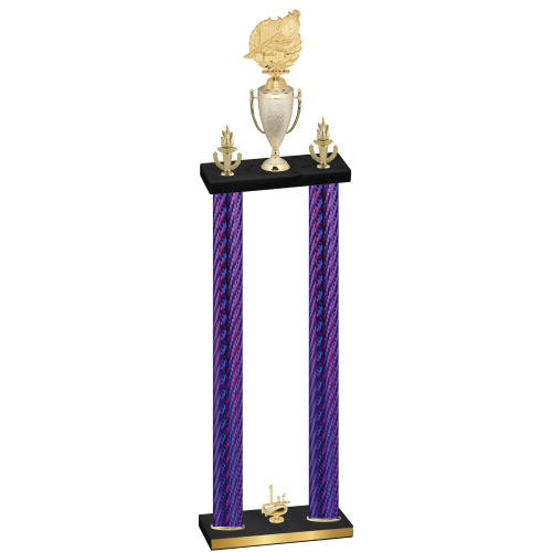 Double Purple Carbon Fiber First Place Swimming Trophy