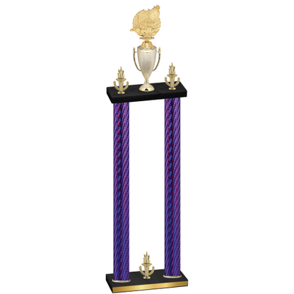 Double Purple Carbon Fiber Victory Swimming Trophy