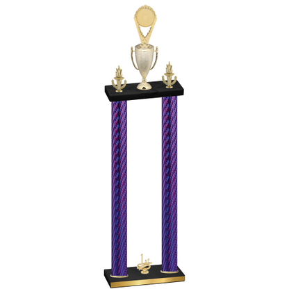 Double Purple Carbon Fiber First Place Insert Trophy