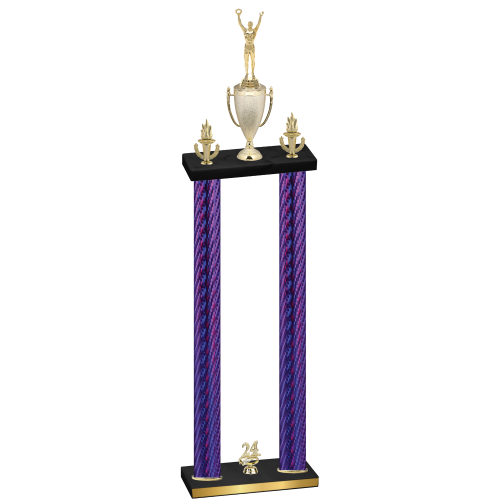 Double Purple Carbon Fiber Year Victory Trophy