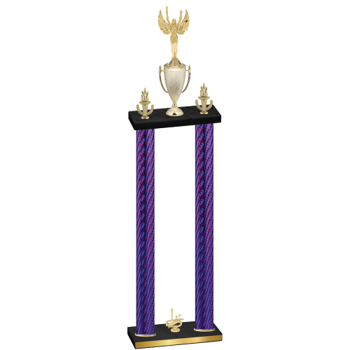 Double Purple Carbon Fiber First Place Victory Trophy