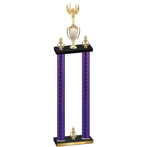 Double Purple Carbon Fiber Victory Victory Trophy