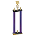 Double Purple Carbon Fiber Victory Basketball Trophy
