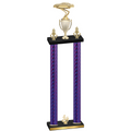 Double Purple Carbon Fiber Fourth Place Cars Trophy