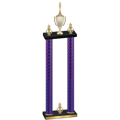 Double Purple Carbon Fiber Victory Chess Trophy