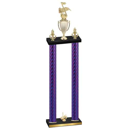 Double Purple Carbon Fiber First Place Music Trophy