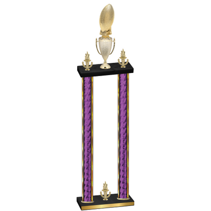 Double Purple Glacier Victory Football Trophy