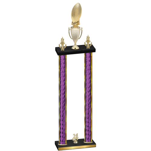 Double Purple Glacier Year Football Trophy
