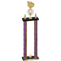 Double Purple Glacier Third Place Tennis Trophy