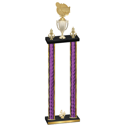 Double Purple Glacier Fourth Place Tennis Trophy