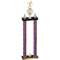Double Purple Glacier Fourth Place Bowling Trophy