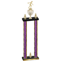 Double Purple Glacier Victory Bowling Trophy