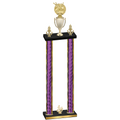 Double Purple Glacier Fourth Place Bowling Trophy