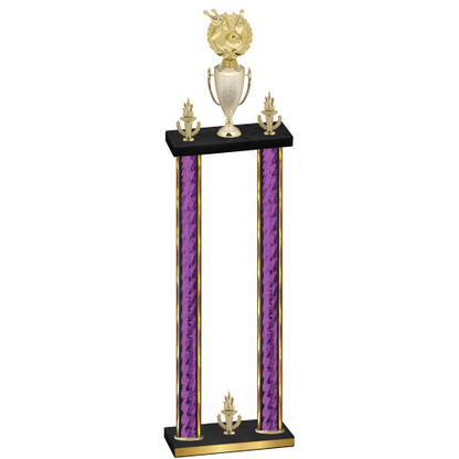 Double Purple Glacier Victory Bowling Trophy