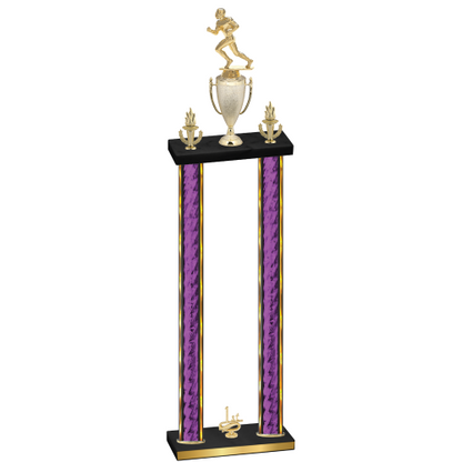 Double Purple Glacier First Place Football Trophy