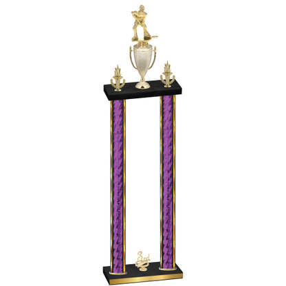 Double Purple Glacier Third Place Hockey Trophy