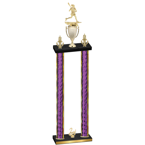 Double Purple Glacier Second Place Lacrosse Trophy