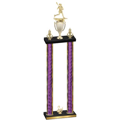Double Purple Glacier Second Place Lacrosse Trophy