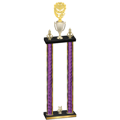 Double Purple Glacier Year Pickleball Trophy