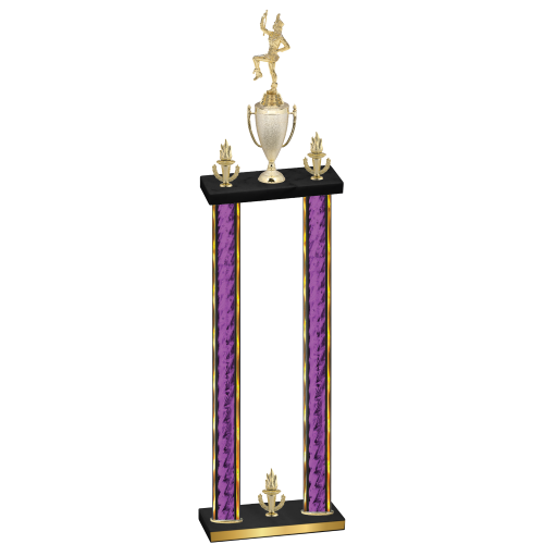 Double Purple Glacier Victory Majorette Trophy