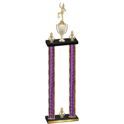 Double Purple Glacier Victory Majorette Trophy