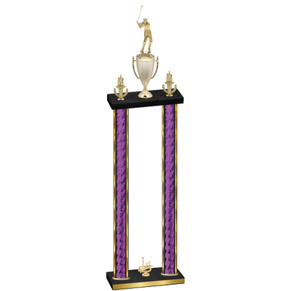 Double Purple Glacier First Place Golf Trophy